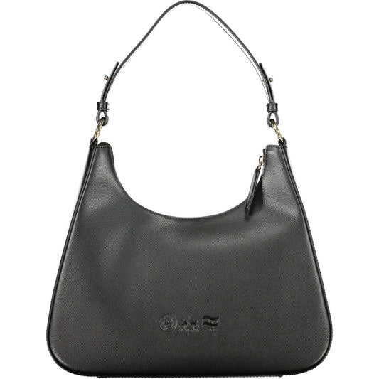 La Martina | Elegant Black Leather Shoulder Bag| McRichard Designer Brands   