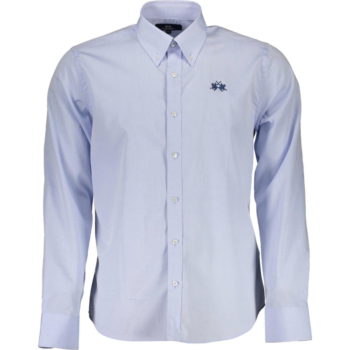 La Martina Elegant Light Blue Cotton Shirt elegant-light-blue-cotton-shirt-1