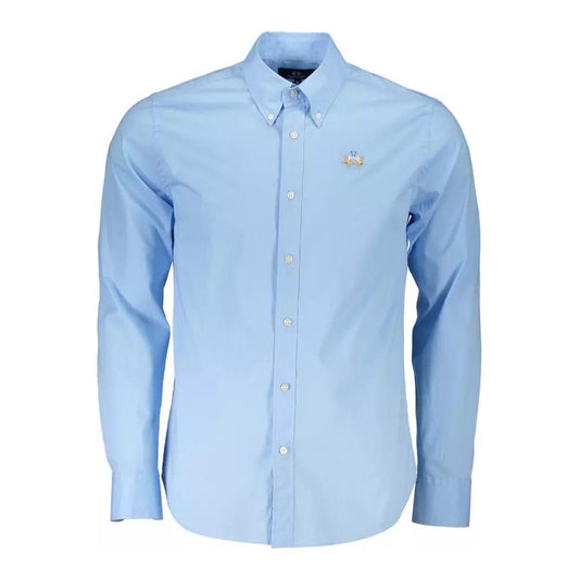 Sleek Slim Fit Button-Down Light Blue Shirt