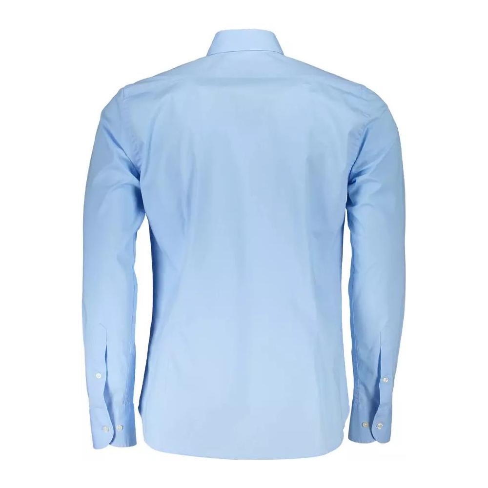 La Martina Sleek Slim Fit Button-Down Light Blue Shirt sleek-slim-fit-button-down-light-blue-shirt