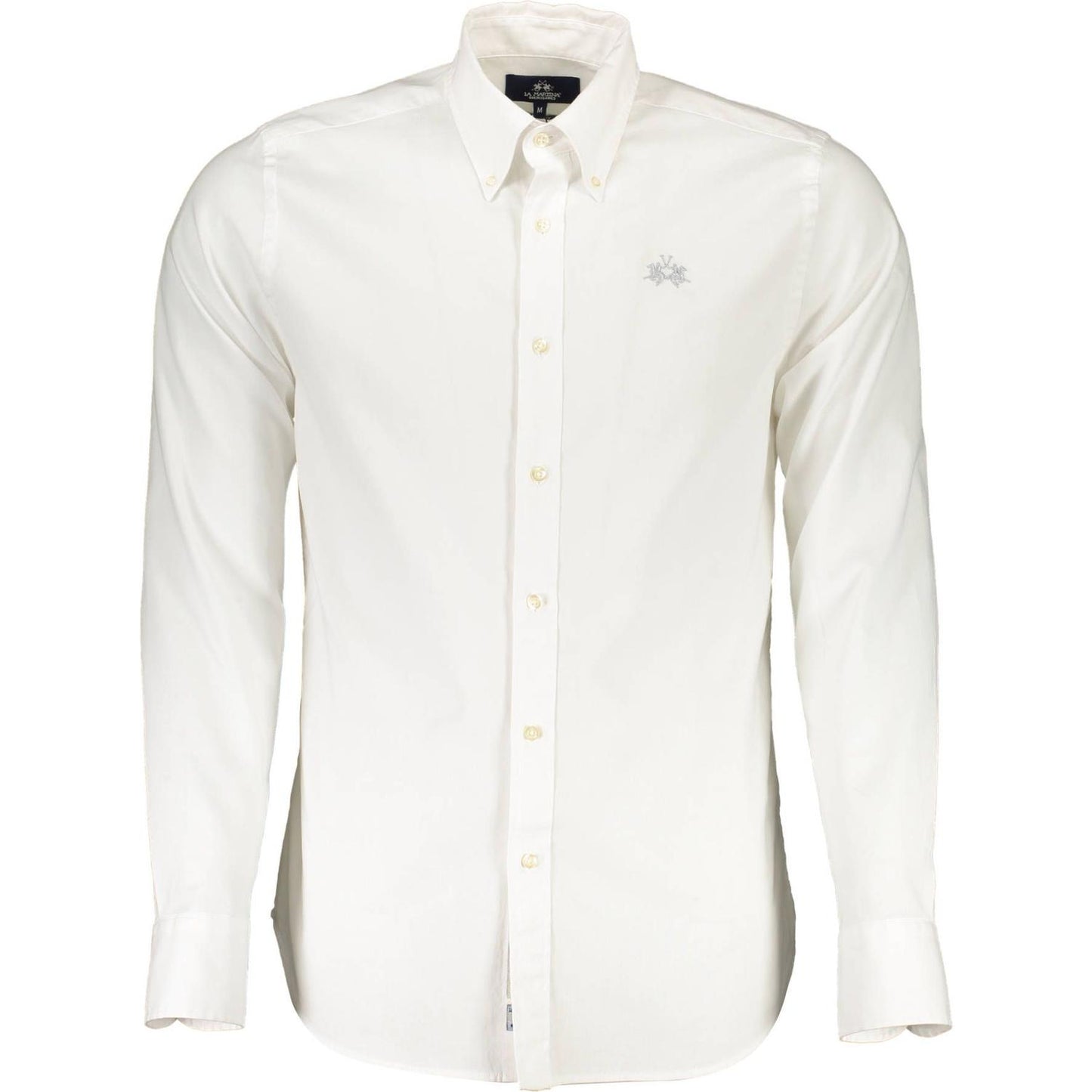 La Martina | Slim Fit Embroidered White Shirt| McRichard Designer Brands   