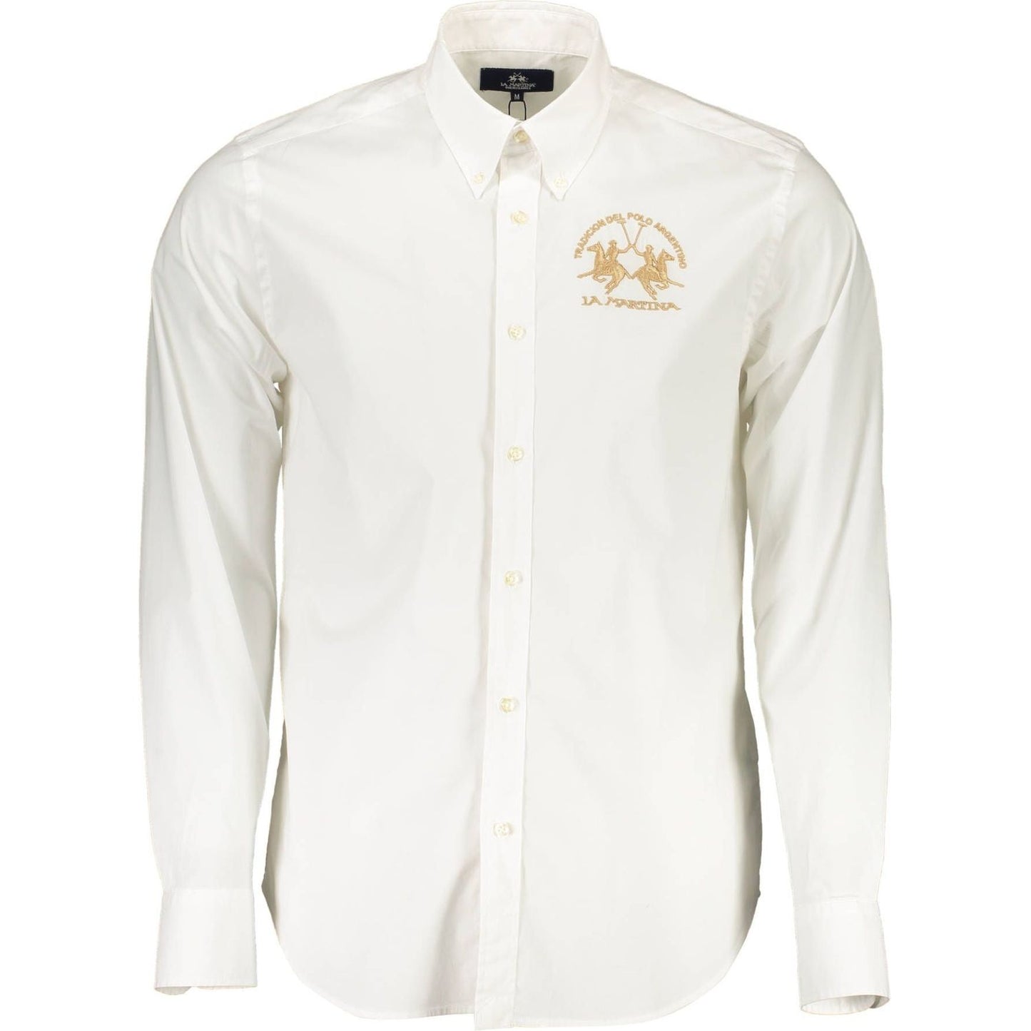 La Martina Elegant White Long-Sleeved Shirt for Men elegant-white-long-sleeved-shirt-for-men