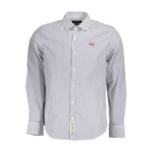 La Martina | Elegant Long-Sleeved Striped Shirt for Men| McRichard Designer Brands   