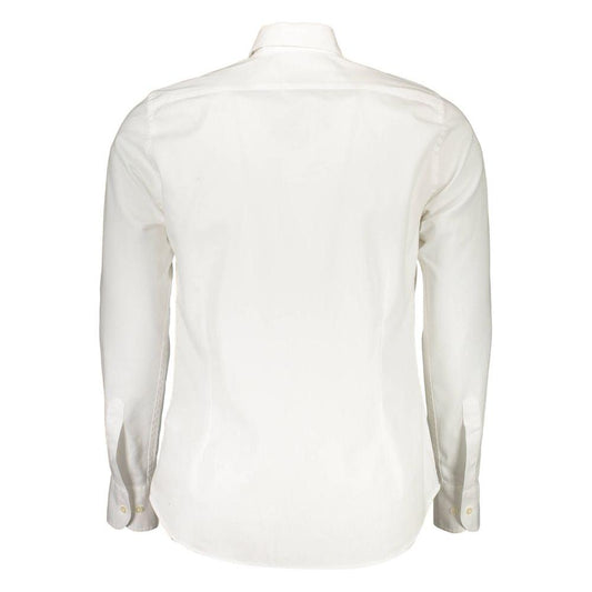 La Martina | Chic Slim Fit Long Sleeved White Shirt| McRichard Designer Brands   