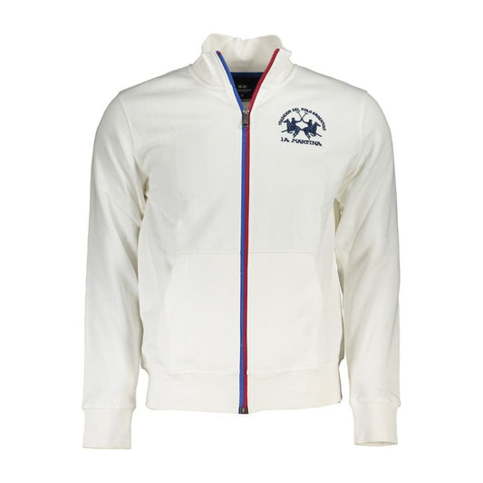 La MartinaElegant White Fleece Sweatshirt with EmbroideryMcRichard Designer Brands£169.00