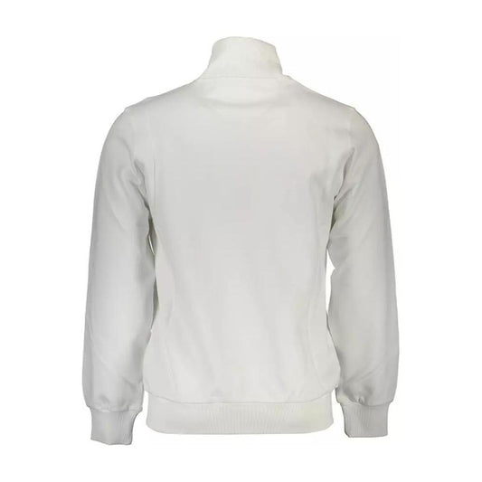 La Martina | Chic White Cotton Sweater with Embroidery| McRichard Designer Brands   