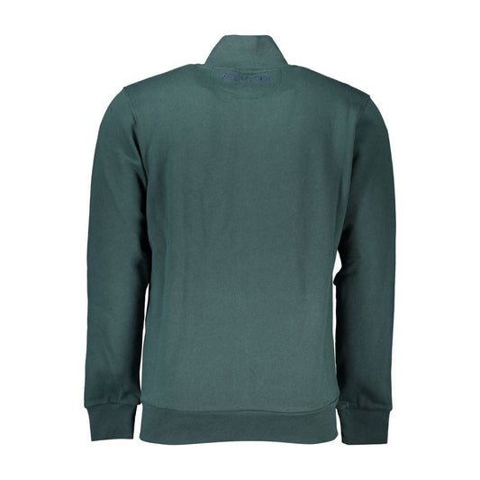 La Martina | Elegant Green Fleece Sweatshirt with Embroidery| McRichard Designer Brands   