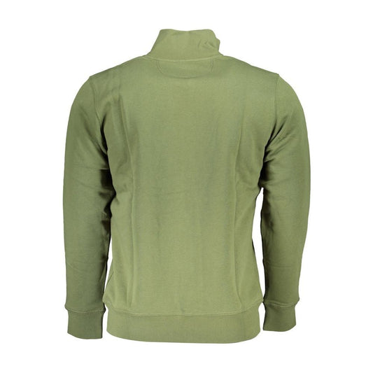 La Martina | Classic Green Zippered Fleece Sweatshirt| McRichard Designer Brands   