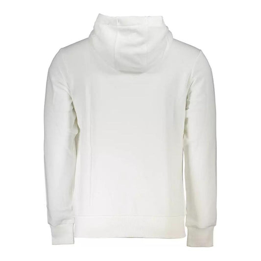 La Martina | Elegant White Hooded Sweatshirt with Embroidery| McRichard Designer Brands   