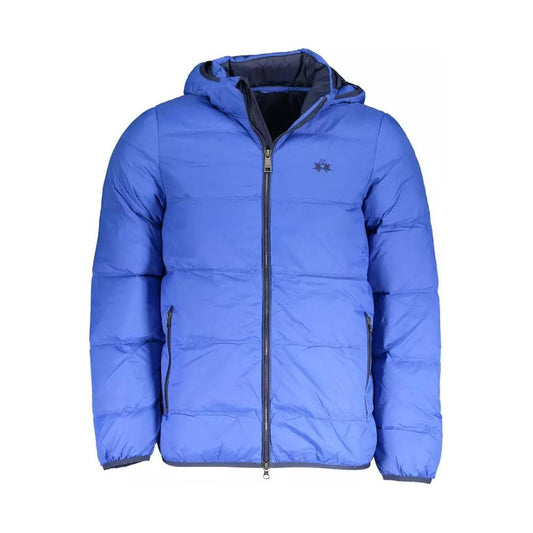 La Martina | Elite Blue Jacket with Detachable Hood| McRichard Designer Brands   