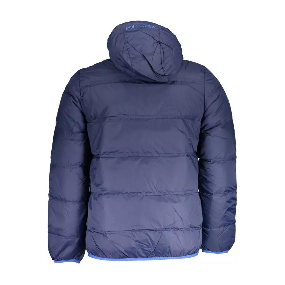 La Martina Elegant Detachable Hood Jacket in Blue elegant-detachable-hood-jacket-in-blue
