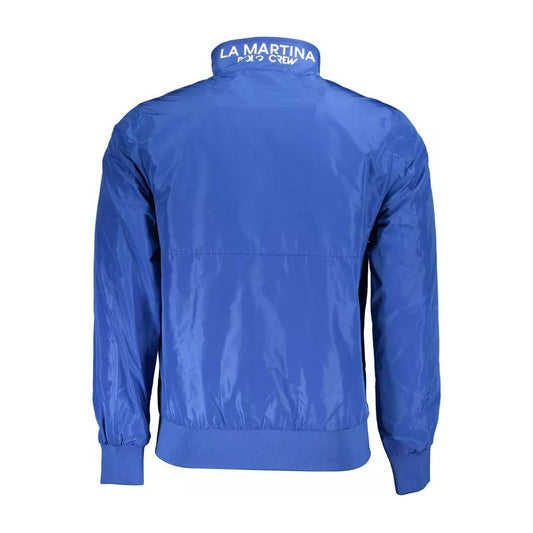 La MartinaChic Blue Embroidered Jacket with Sleek Zip ClosureMcRichard Designer Brands£209.00