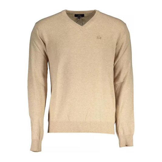 La Martina Elegant V-Neck Wool Blend Sweater elegant-v-neck-wool-blend-sweater-2