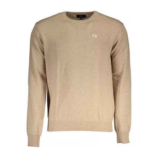 La Martina Elegant Beige Wool-Blend Sweater for Men elegant-beige-wool-blend-sweater-for-men