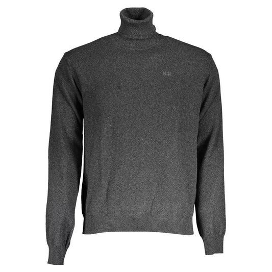 Elegant Turtleneck Sweater With Embroidered Logo