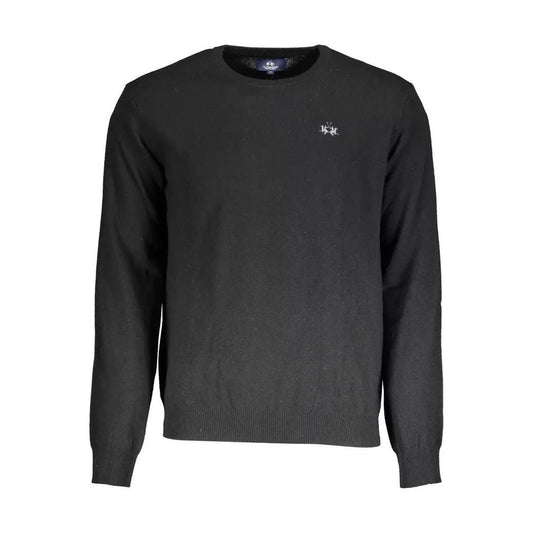 La Martina Elegant Black Wool-Cashmere Sweater elegant-black-wool-cashmere-sweater