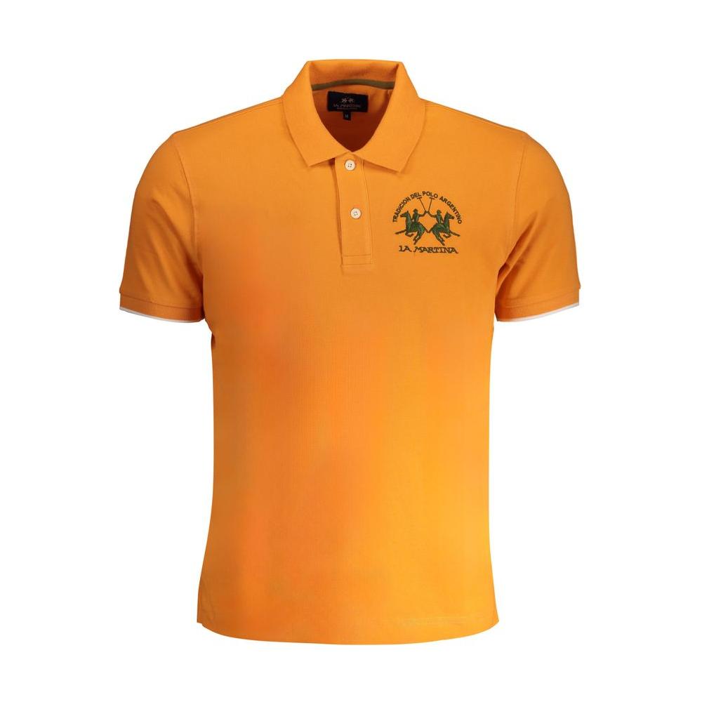 La Martina Orange Cotton Polo Shirt orange-cotton-polo-shirt-8