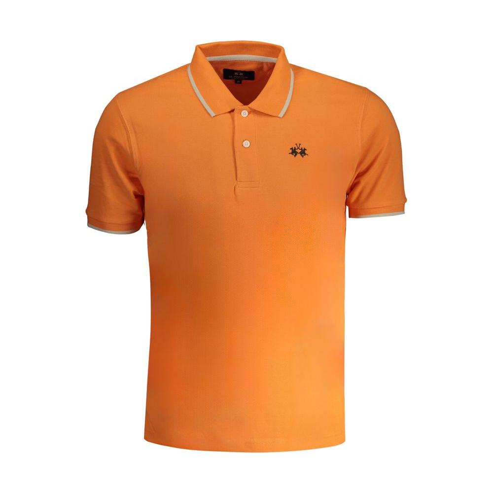 La Martina Orange Cotton Polo Shirt orange-cotton-polo-shirt-9