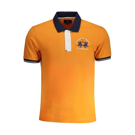 La Martina Orange Cotton Polo Shirt orange-cotton-polo-shirt-6