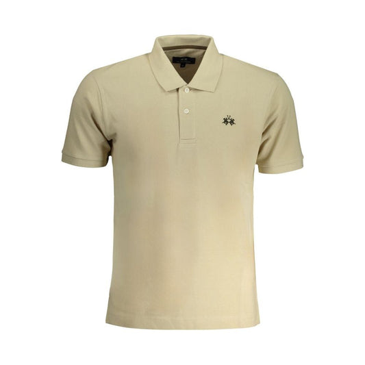 Beige Cotton Polo Shirt