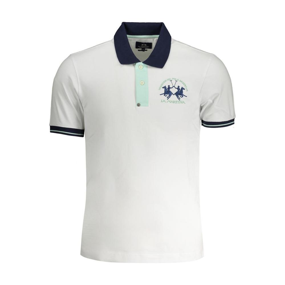 La Martina White Cotton Polo Shirt white-cotton-polo-shirt-22