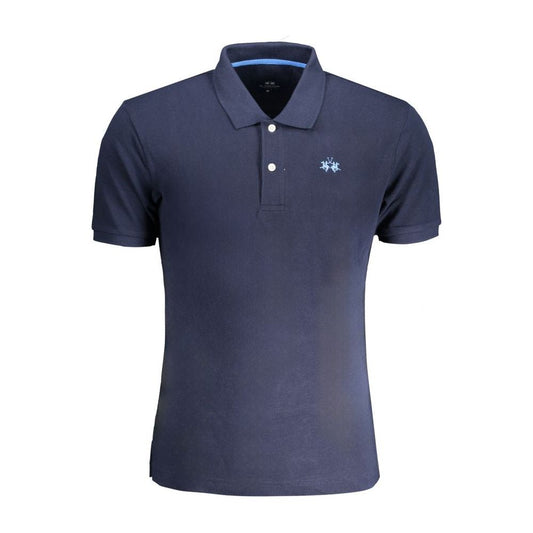 Blue Cotton Polo Shirt