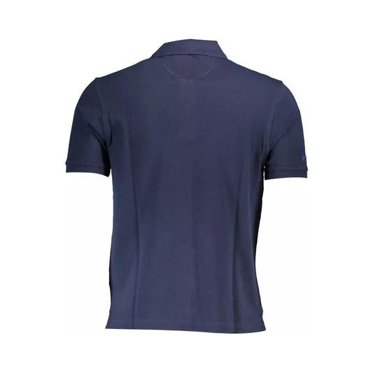 Elegant Blue Cotton Polo Shirt
