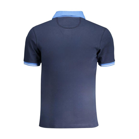 Blue Cotton Polo Shirt