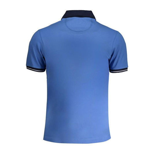 Blue Cotton Polo Shirt