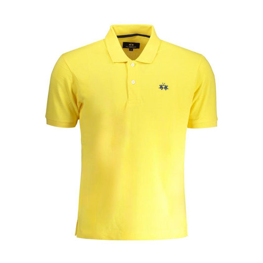La Martina Yellow Cotton Polo Shirt yellow-cotton-polo-shirt-10