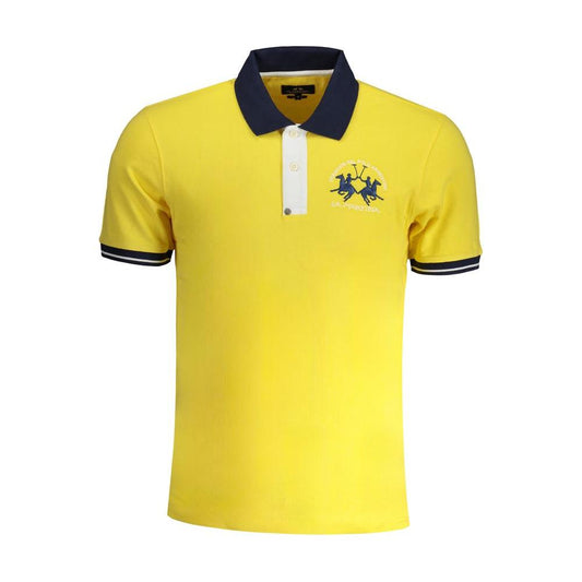 La Martina Yellow Cotton Polo Shirt yellow-cotton-polo-shirt-9