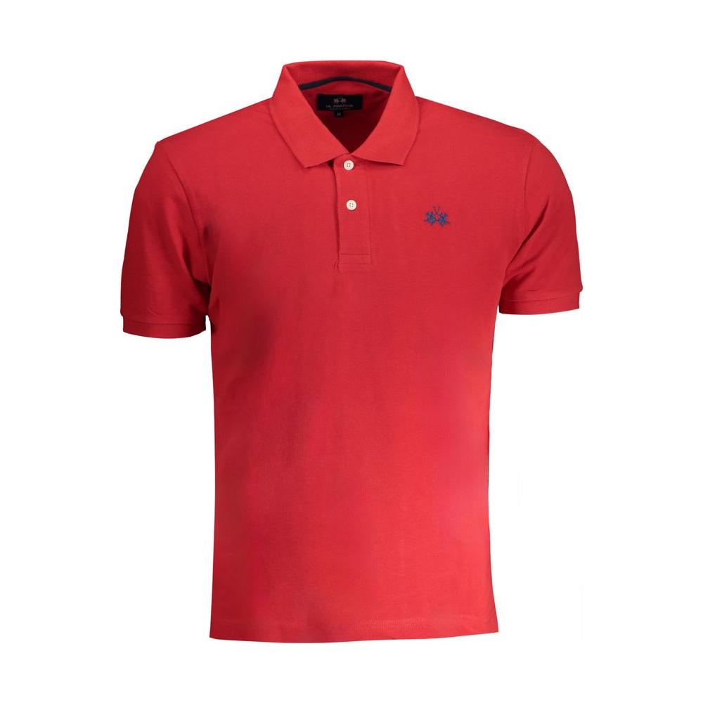 La Martina Red Cotton Polo Shirt red-cotton-polo-shirt-7