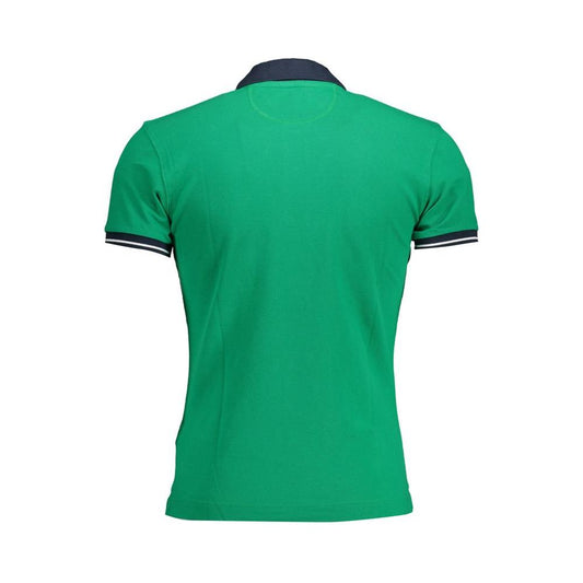 Slim-Fit Embroidered Polo in Green