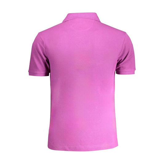 La Martina Purple Cotton Polo Shirt purple-cotton-polo-shirt