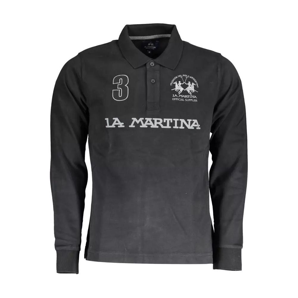 La MartinaElegant Long Sleeve Black Polo ShirtMcRichard Designer Brands£149.00