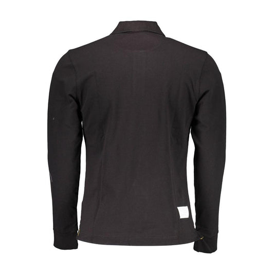 La Martina Elegant Long Sleeved Black Polo for Men elegant-long-sleeved-black-polo-for-men