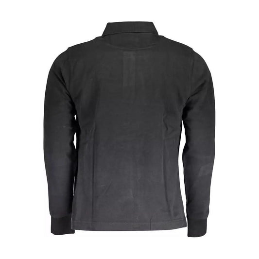 La Martina Elegant Long Sleeve Black Polo Shirt elegant-long-sleeve-black-polo-shirt