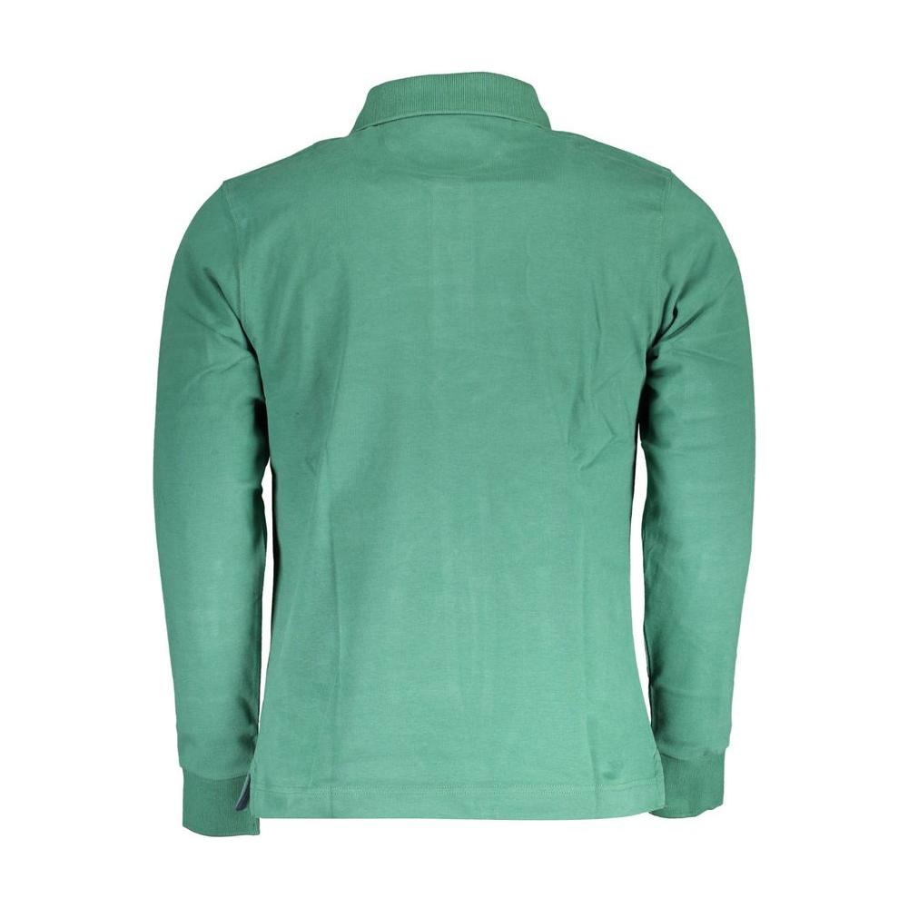 Elegant Long Sleeve Green Polo