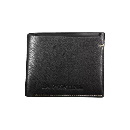 La Martina Sleek Black Leather Wallet for the Modern Man sleek-black-leather-wallet-for-the-modern-man