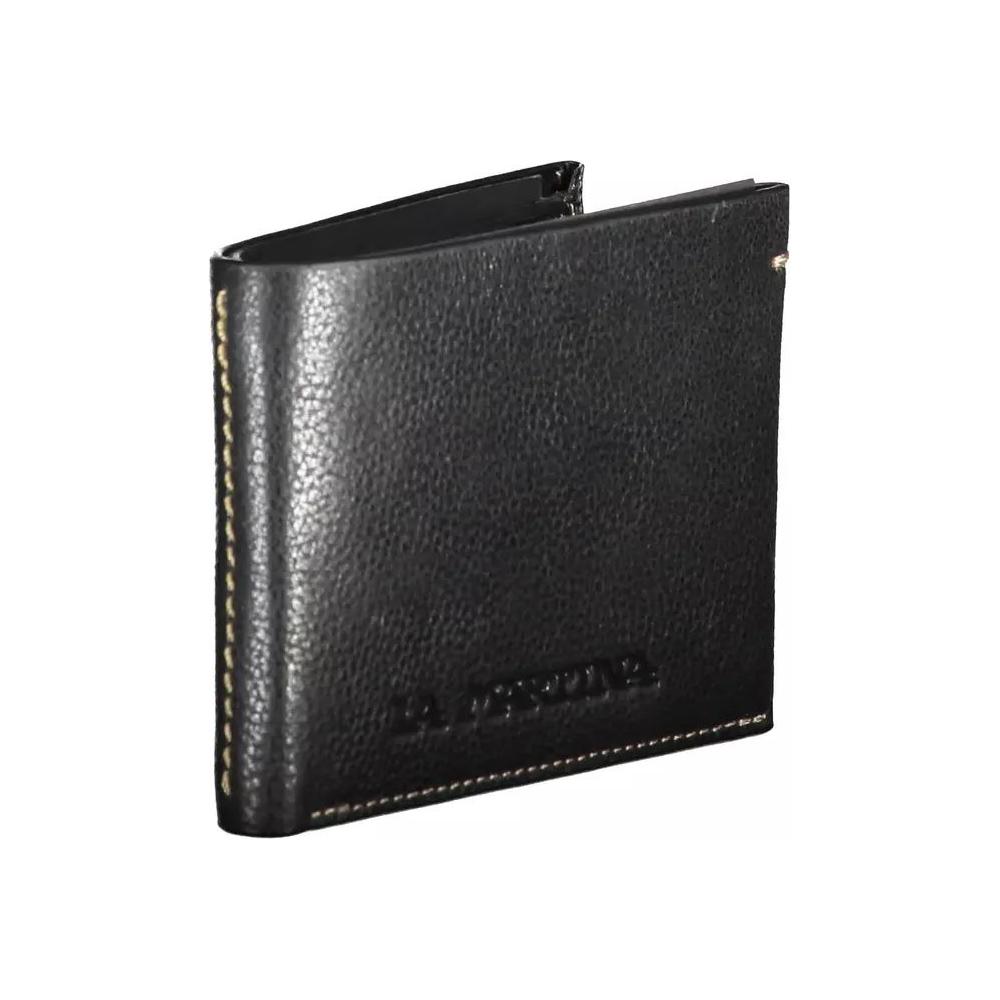 La Martina | Sleek Black Leather Wallet for the Modern Man| McRichard Designer Brands   