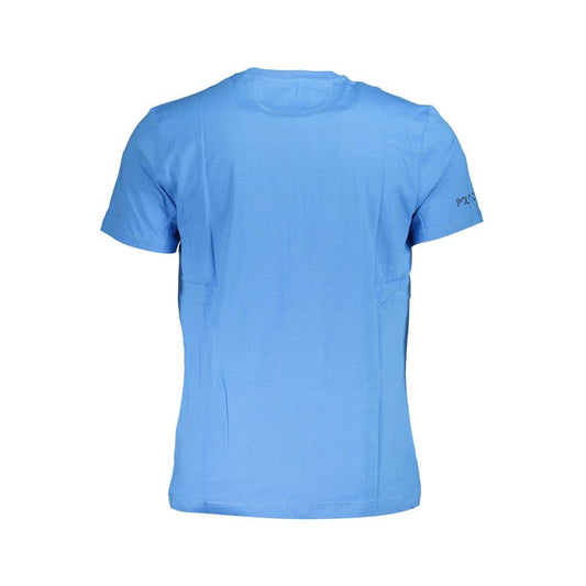 Regal Blue Cotton Tee with Classic Print
