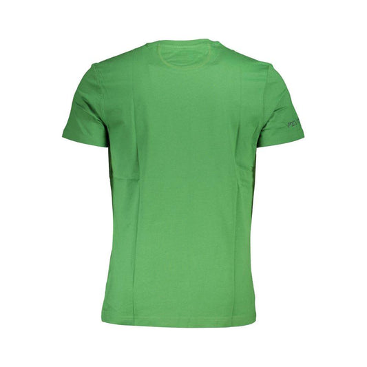 Emerald Elegance Cotton Tee with Exquisite Detailing