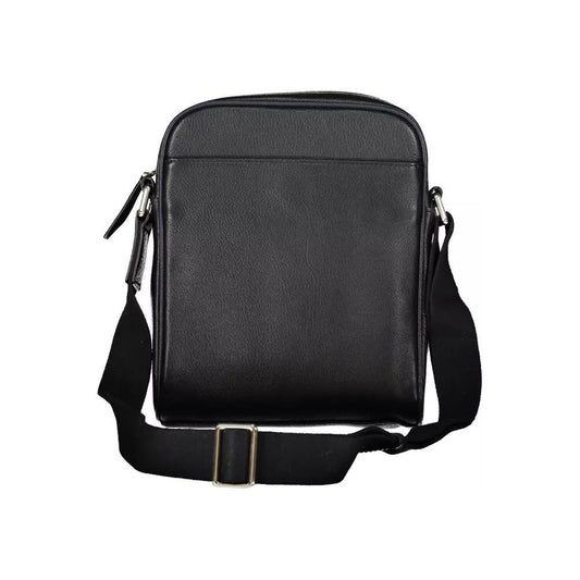 La Martina Elegant Leather Shoulder Bag with Contrasting Details elegant-leather-shoulder-bag-with-contrasting-details