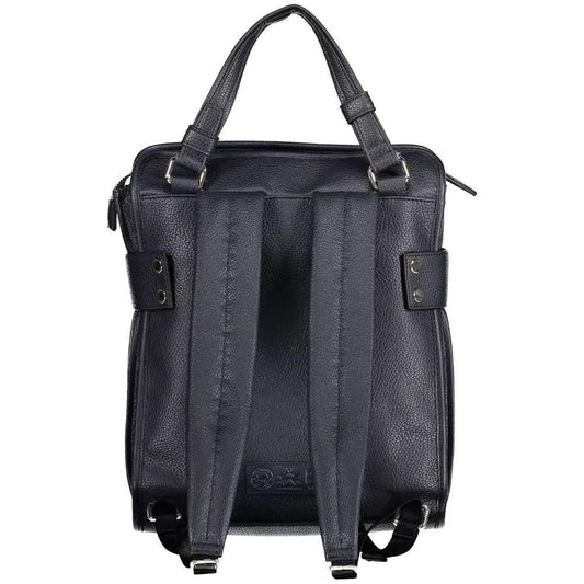 Chic Blue Urban Backpack with Laptop Sleeve