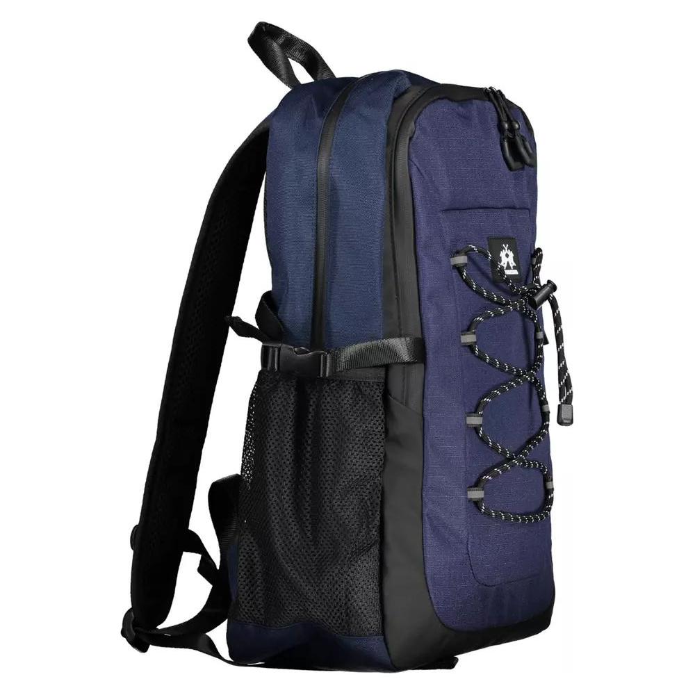 La Martina | Elegant Blue Contrast Detail Backpack| McRichard Designer Brands   