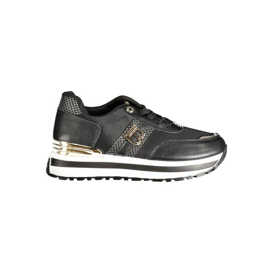 Laura Biagiotti Black Polyester Sneaker black-polyester-sneaker-25