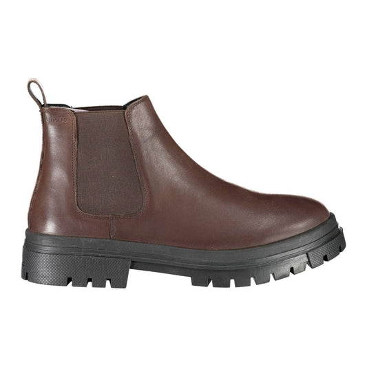 Levi's Chic Brown Ankle Boots with Side Elastic Detail chic-brown-ankle-boots-with-side-elastic-detail