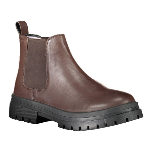 Levi's Chic Brown Ankle Boots with Side Elastic Detail chic-brown-ankle-boots-with-side-elastic-detail