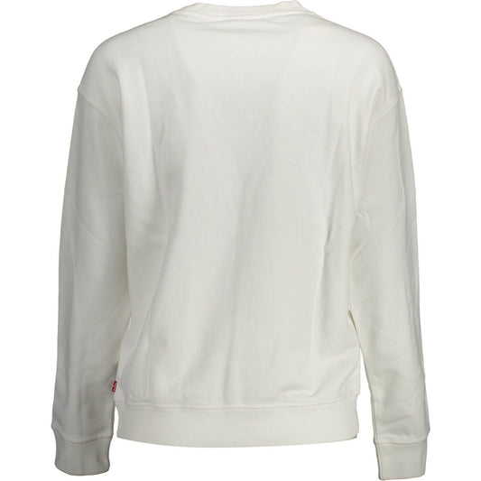 Levi's Chic White Cotton Logo Sweatshirt chic-white-cotton-logo-sweatshirt