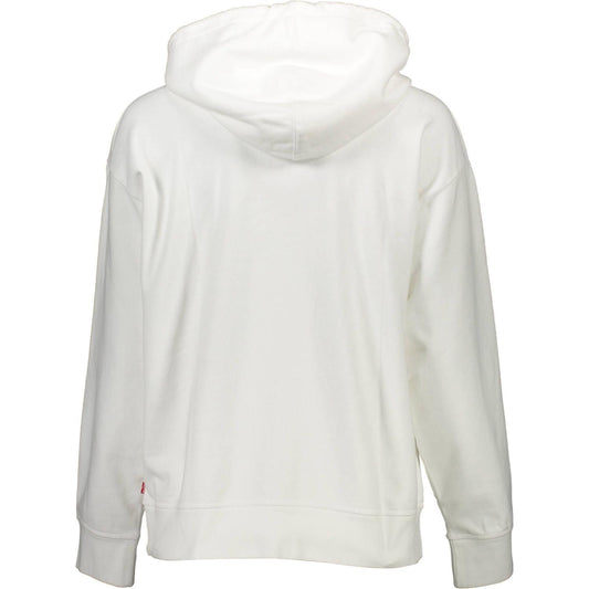 Levi's | Chic White Cotton Hooded Sweatshirt With Logo| McRichard Designer Brands   